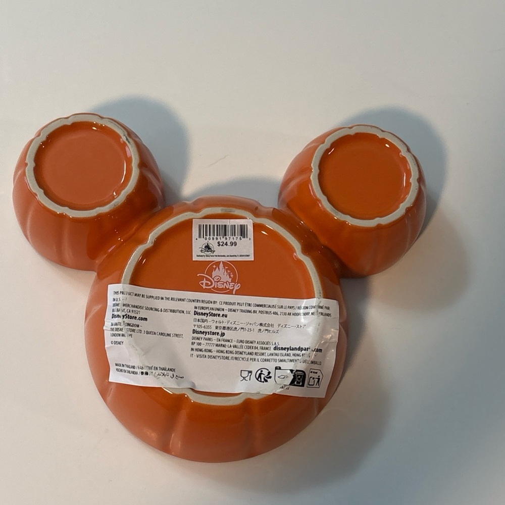 2025 Disney Parks Home Halloween Mickey & Minnie Mouse Pumpkin Candy Bowl Dish - Picture 4 of 6
